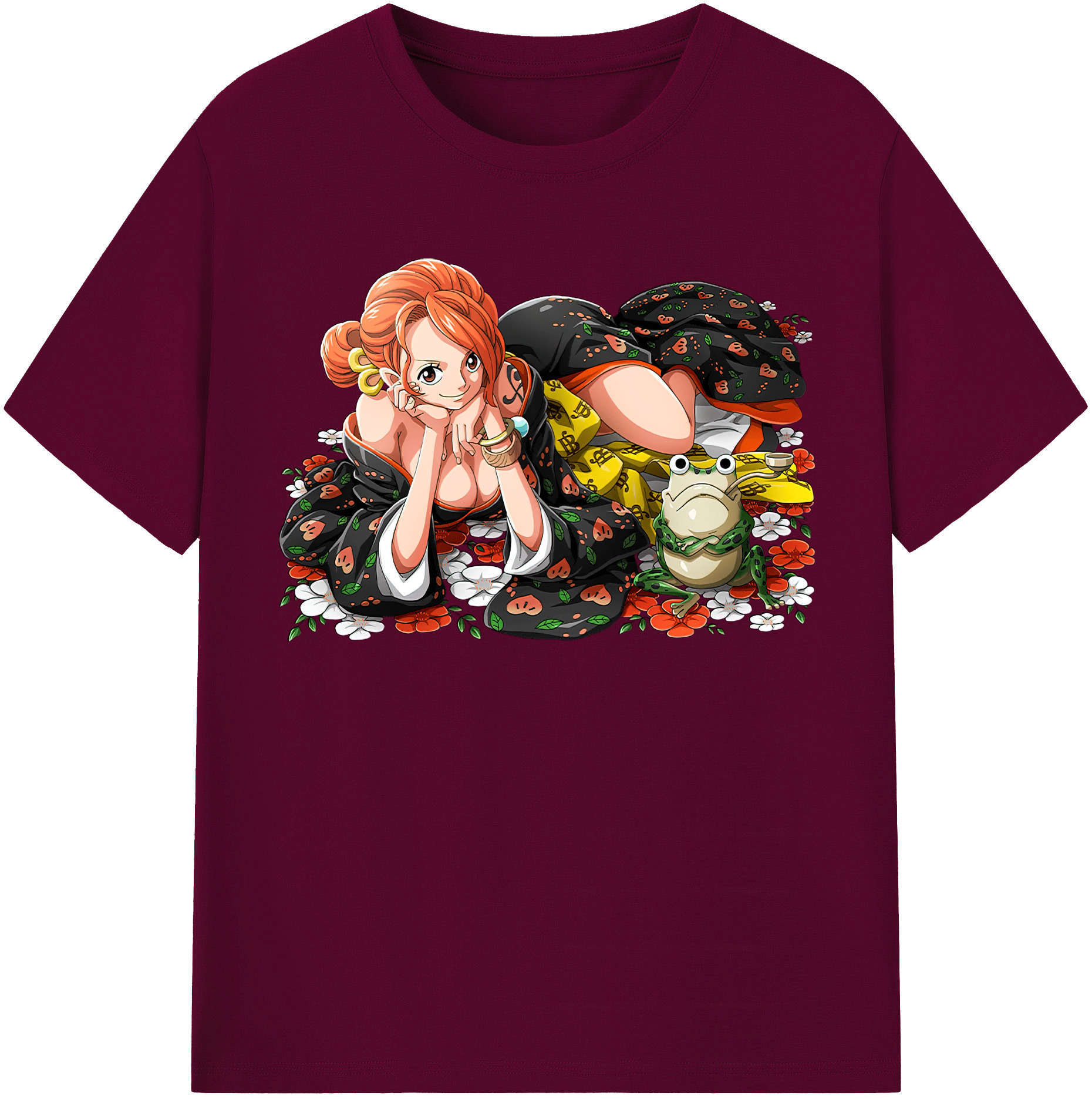（画像用） ワンピース ナミ ONE PIECE Nami レディースカジュアルプリントTシャツ（綿100％）